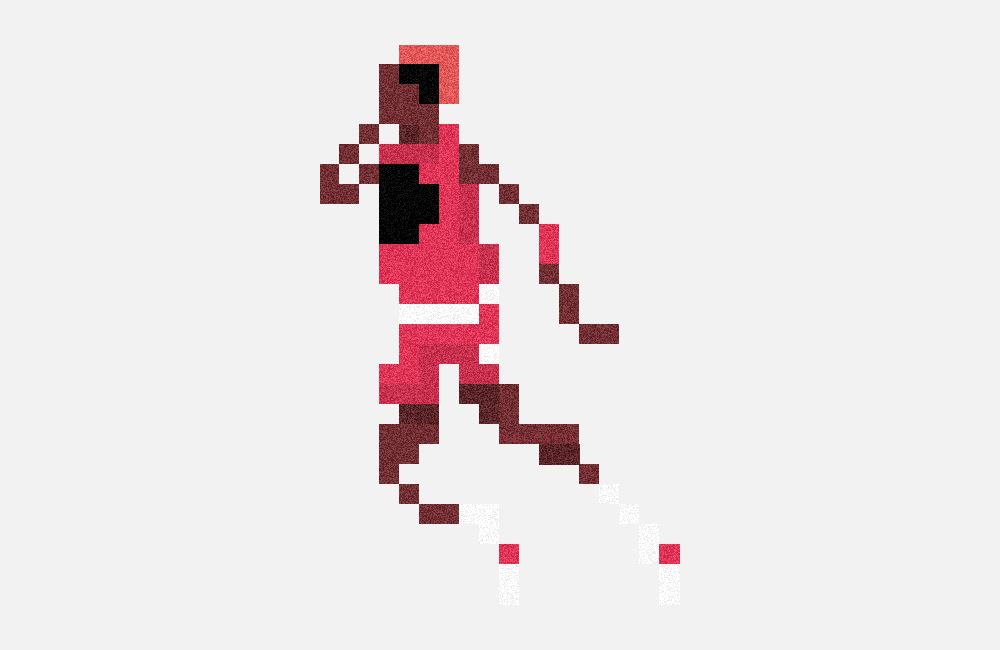 8Bit Michael Jordan Dunk Context Pixel Art 1000x650